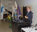 Kotkan kaupungin tervehdyksen avajaisjuhlaan toi kaupunginjohtaja Henri Lindelf.