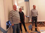Pekka Airamo (oikealla), Ville Forstedt ja Pekka Pusa kertoivat Ankkuritoiminnasta.