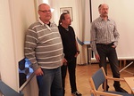 Klubien yhteistapaamisessa kuulimme mys Ankkuritoiminnasta, joka auttaa nuoria elmnhallinnassa vaikeassa tilanteessa. Kuvassa oikealta Pekka Airamo, Ville Forstedt ja Pekka Pusa.