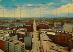 Kallion kirkon tornista kuvattuna nkym, 1972 kulkenut kortti, postikortti, KUULTOKUVA A 4079
