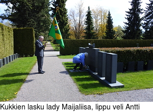 Kukkien lasku lady Maijaliisa, lippu veli Antti
