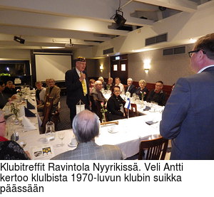 Klubitreffit Ravintola Nyyrikiss. Veli Antti kertoo klulbista 1970-luvun klubin suikka pssn