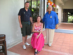 Lion Veikko Teerioja,lady Tuula ja lion Peter Wecshe (LC phuket Andaman Sea)Kuvan mukana terveiset PDG Markku ja Lady Talviolle