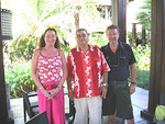 Lady Tuula, lion Helmut Goergen(LC Phuket Andaman Sea)ja lion Veikko Teerioja <br>Kuvan myt terveiset PDG Leo ja lady Haloselle.