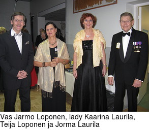 Vas Jarmo Loponen, lady Kaarina Laurila, Teija Loponen ja Jorma Laurila