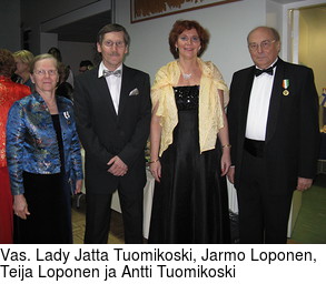 Vas. Lady Jatta Tuomikoski, Jarmo Loponen, Teija Loponen ja Antti Tuomikoski