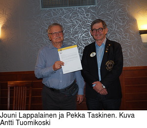 Jouni Lappalainen ja Pekka Taskinen. Kuva Antti Tuomikoski