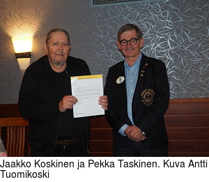 Jaakko Koskinen ja Pekka Taskinen. Kuva Antti Tuomikoski