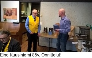 Eino Kuusiniemi 85v. Onnittelut!