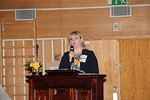 Mntt-Vilppulan kaupunginhallituksen pj Marika Ala-Herttuala piti kokouksessa puheen.