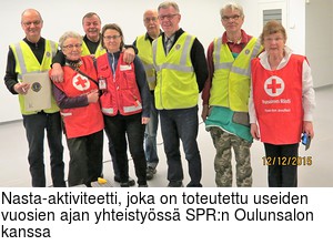Nasta-aktiviteetti, joka on toteutettu useiden vuosien ajan yhteistyössä SPR:n Oulunsalon kanssa