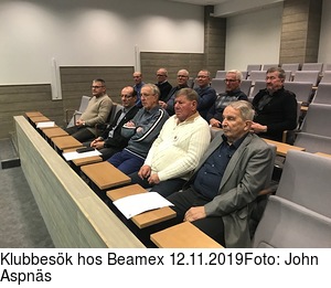 Klubbesk hos Beamex 12.11.2019Foto: John Aspns