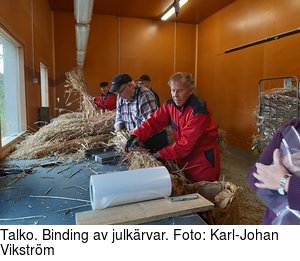 Talko. Binding av julkrvar. Foto: Karl-Johan Vikstrm