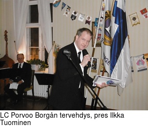 LC Porvoo Borgån tervehdys, pres Ilkka Tuominen