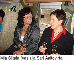 Mia Siltala (vas.) ja Sari Aaltovirta
