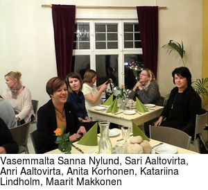 Vasemmalta Sanna Nylund, Sari Aaltovirta, Anri Aaltovirta, Anita Korhonen, Katariina Lindholm, Maarit Makkonen
