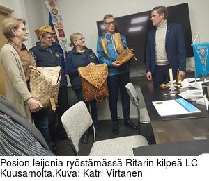 Posion leijonia rystmss Ritarin kilpe LC Kuusamolta.Kuva: Katri Virtanen
