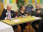 Vierailijoina olivat piirikuvernri Kauko Niemel, Irja Turunen ja lohkon puheenjohtaja Seppo Joona.