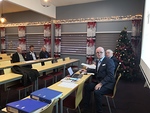 Klubimme presidentti Timo Rantala ja sihteeri Jorma Alakulppi aloittamassa kokousta.