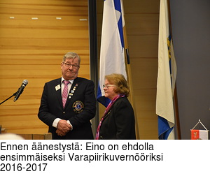 Ennen nestyst: Eino on ehdolla ensimmiseksi Varapiirikuvernriksi 2016-2017