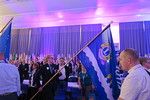 Vuosikokouksen avaustilaisuudessa N-piirin lippua kantoi Markku Vesikallio