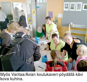 Mys Vantaa/Avian koulukaveri-pydll kvi kova kuhina.