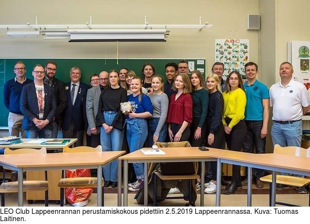 LEO Club Lappeenrannan perustamiskokous pidettiin 2.5.2019 Lappeenrannassa. Kuva: Tuomas Laitinen.