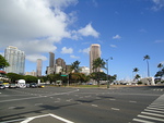 Honolulun maisemaa, hotellimme oikealla