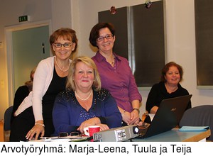 Arvotyryhm: Marja-Leena, Tuula ja Teija