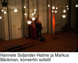 Hannele Soljander-Halme ja Markus Bckman, konsertin solistit