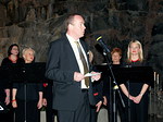 Floorankentn presidentti Mikko Liski toivotti konserttiyleisn tervetulleeksi.
