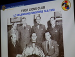 Ensimminen Lions-klubi perustettiin Helsinkiin 14.8.1950. Arkistokuva perustavasta kokouksesta. 
