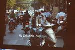 Vietnamin Ho Chi Minhss kuljettiin yleisesti moottoripyrill...