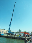 Helaakoski Oy:n nosturiauton nosturi ulottui 25 metrin korkeuteen.