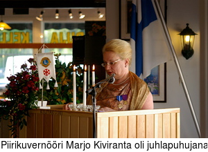 Piirikuvernri Marjo Kiviranta oli juhlapuhujana