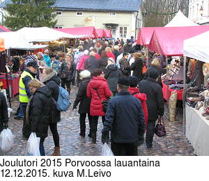 Joulutori 2015 Porvoossa lauantaina 12.12.2015. kuva M.Leivo