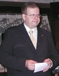 Presidentti Pekka Pihola toivotti vieraat tervetulleiksi juhlaan.