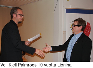 Veli Kjell Palmroos 10 vuotta Lionina