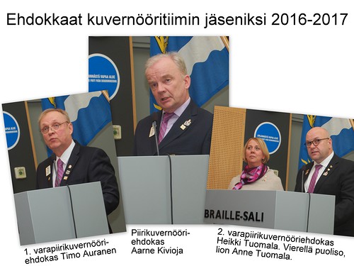 Ehdokkaat N-piirin kuvernritiimiin 2016-2017.