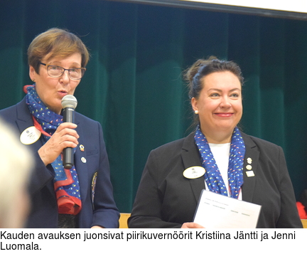 Kauden avauksen juonsivat piirikuvernrit Kristiina Jntti ja Jenni Luomala.