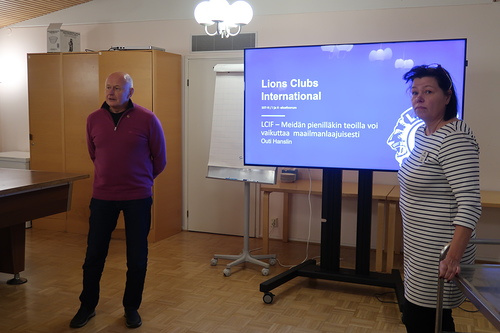 Timo Heinonen ja Outi Hanslin esittivt LCIF:n osuuden.
