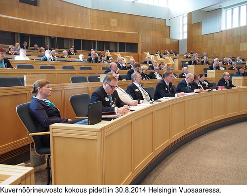 Kuvernrineuvosto kokous pidettiin 30.8.2014 Helsingin Vuosaaressa.