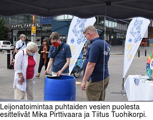 Leijonatoimintaa puhtaiden vesien puolesta esittelivt Mika Pirttivaara ja Tiitus Tuohikorpi.