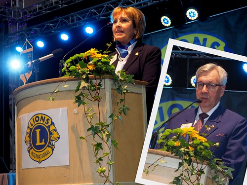 Kansainvlisen Pmajan tervehdyksen toi LCI:n 1. varapresidentti, islantilainen Gudrun Yngvadottir.  Hnet esitteli kokousyleislle kansainvlinen johtaja, entinen psihteeri Markus Flaaming.